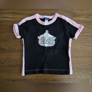 Girls 2 Year Black/Pink "Drag Strip Girl" Tee